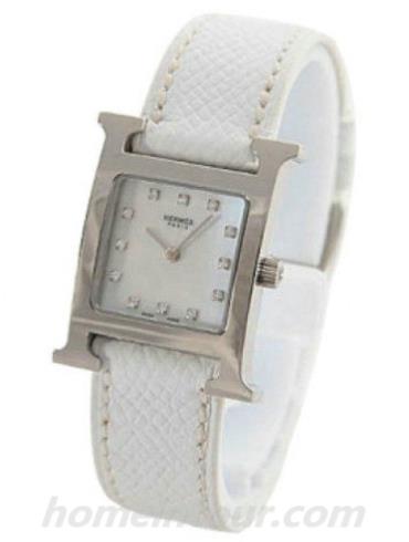 爱马仕HH1.210.283_UBC女表H Hour系列-白色表带/表径16x14mm