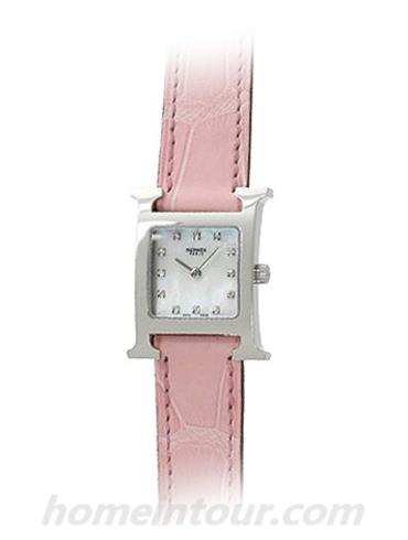 爱马仕HH1.210.283_MRP女表H Hour系列-粉色表带/表径30x21mm