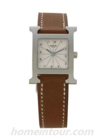 爱马仕HH1.210.132_WOR女表H Hour系列-棕色表带/表径30x21mm