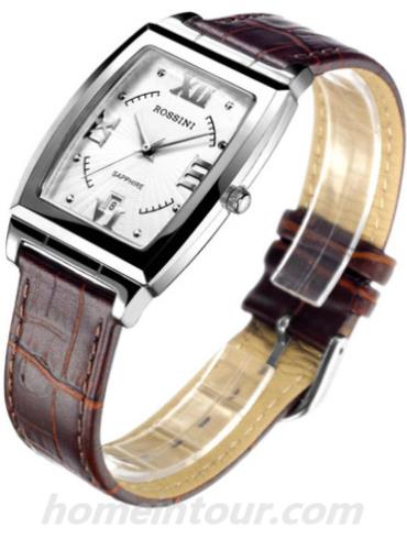 罗西尼1374W01A男表雅尊商务系列-棕色表带/表径46.7mm