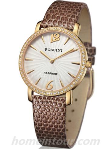 罗西尼5366G01C女表典美时尚系列-棕色表带/表径33mm