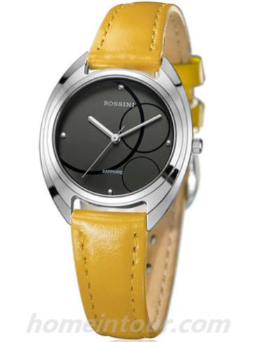 罗西尼5242W03H女表典美时尚系列-黄色表带/表径30mm