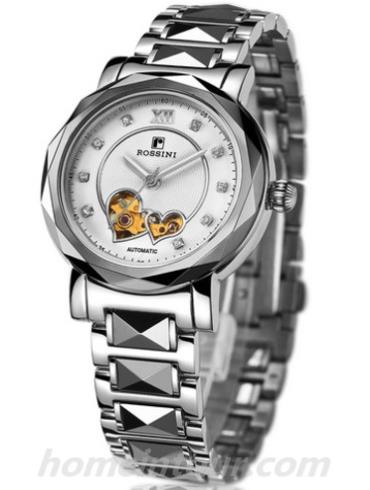 罗西尼6336W01F女表典美时尚系列-银色表带/表径35mm