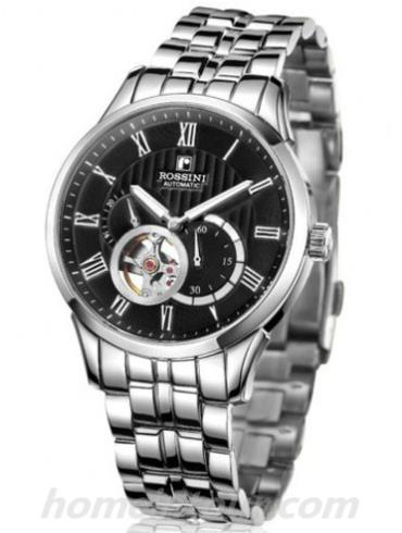 罗西尼6486W04B男表雅尊商务系列-银色表带/表径34mm
