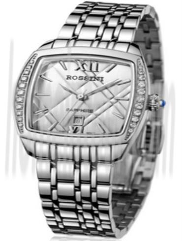 罗西尼SR1410W01A女表典美时尚系列-银色表带/表径34mm