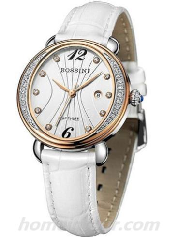 罗西尼SR5576T01B女表典美时尚系列-白色表带/表径33mm