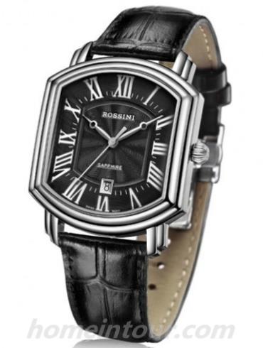 罗西尼SR2401W04B男表雅尊商务系列-黑色表带/表径49.2mm