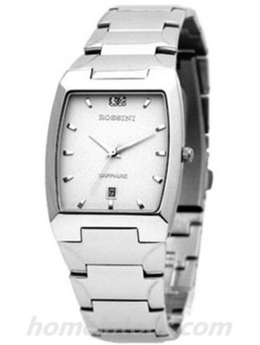 罗西尼1327W01A男表雅尊商务系列-银色表带/表径40.7mm