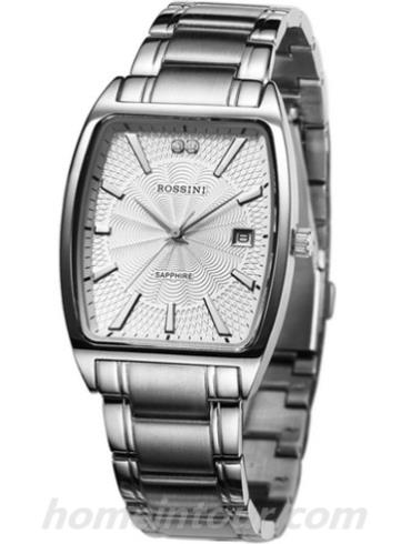 罗西尼1403W01A男表雅尊商务系列-银色表带/表径45.5mm