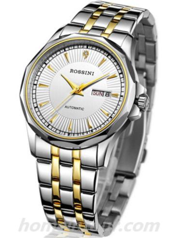 罗西尼6561T01E男表雅尊商务系列-间金色表带/表径&#8211;