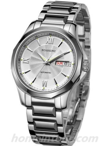 罗西尼5585W01A男表雅尊商务系列-银色表带/表径40.6mm