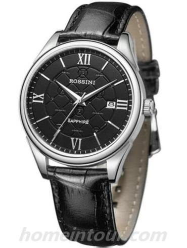 罗西尼5577W04D男表雅尊商务系列-黑色表带/表径41mm