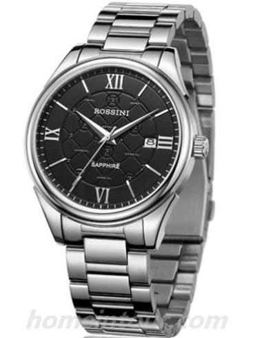 罗西尼5577W04C男表雅尊商务系列-银色表带/表径&#8211;