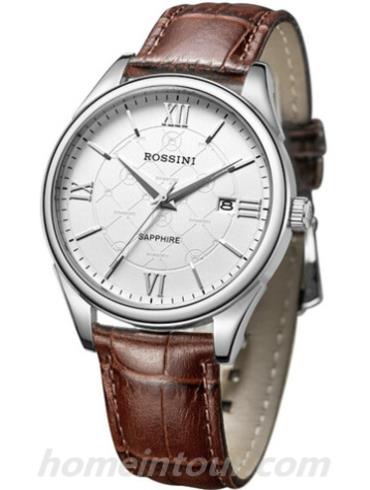 罗西尼5577W01B男表雅尊商务系列-棕色表带/表径41mm