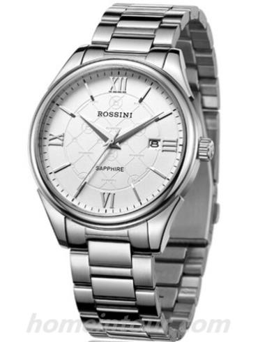 罗西尼5577W01A男表雅尊商务系列-银色表带/表径&#8211;
