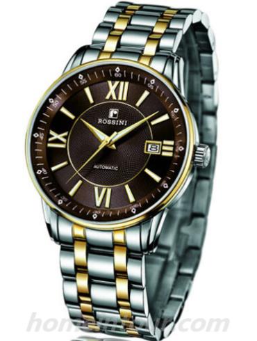 罗西尼5527W04A男表雅尊商务系列-间金色表带/表径40mm