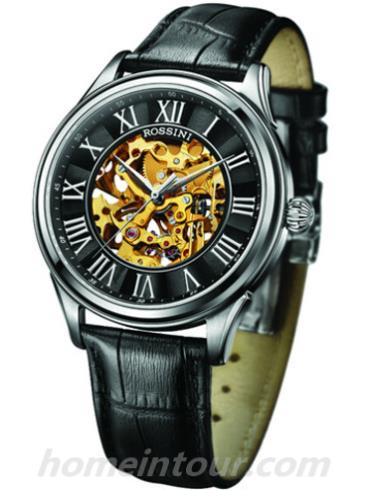 罗西尼5477W04D男表雅尊商务系列-黑色表带/表径18mm