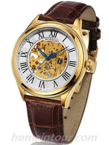 罗西尼5477G01C男表雅尊商务系列-棕色表带/表径42mm