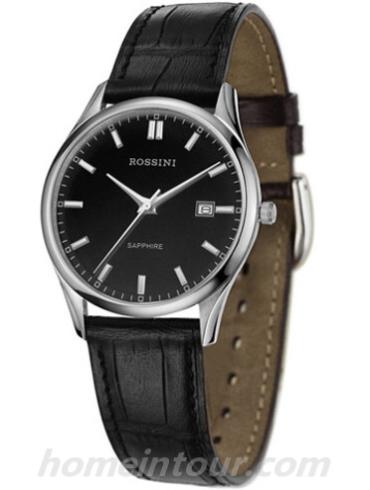 罗西尼5445W04B男表雅尊商务系列-黑色表带/表径36mm