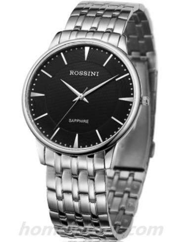 罗西尼5491W04B男表雅尊商务系列-银色表带/表径38mm