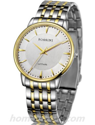 罗西尼5491T01A男表雅尊商务系列-间金色表带/表径38mm