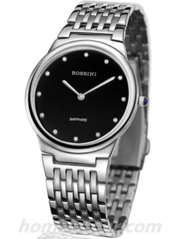 罗西尼5395W04F男表雅尊商务系列-银色表带/表径36mm