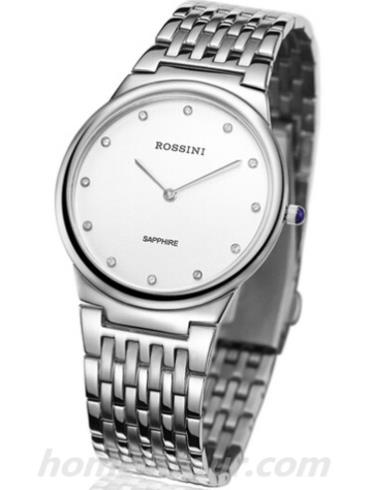 罗西尼5395W01E男表雅尊商务系列-银色表带/表径36mm