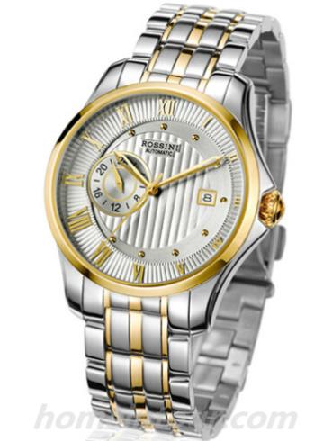 罗西尼6523T01B男表雅尊商务系列-间金色表带/表径41mm