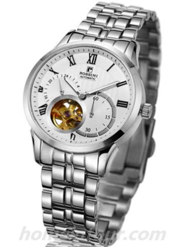 罗西尼6486W01A男表雅尊商务系列-银色表带/表径40mm