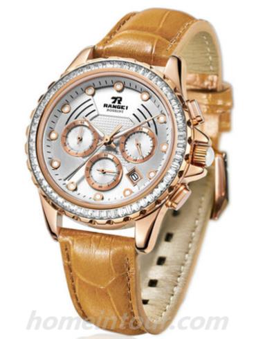 罗西尼YD5557G01A男表锐冠运动系列-棕色表带/表径38mm