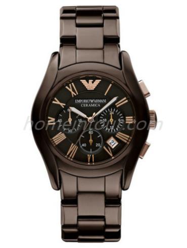 阿玛尼AR1446男表时尚系列-咖啡色表带/表径&#8211;