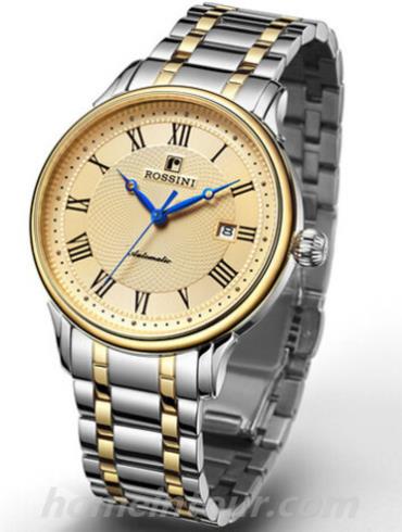 罗西尼5501W06A男表雅尊商务系列-间金色表带/表径40mm