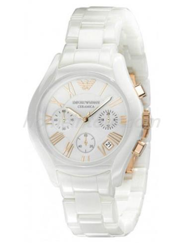 阿玛尼AR1417女表时尚系列-白色表带/表径&#8211;