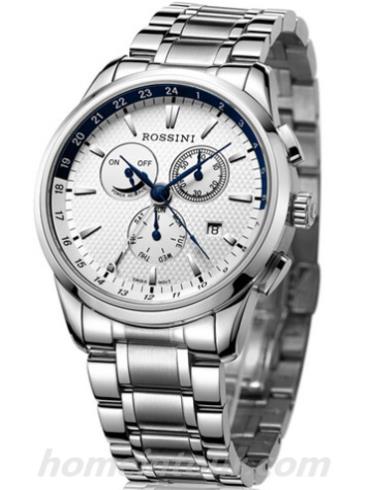 罗西尼SR5595W01A男表雅尊商务系列-银色表带/表径&#8211;
