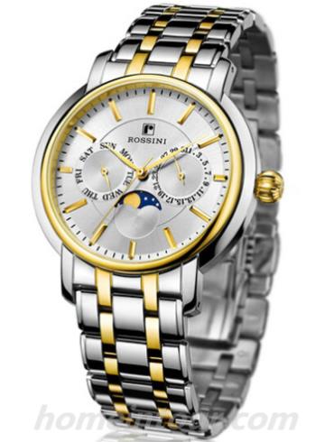 罗西尼5567T01A男表雅尊商务系列-间金色表带/表径41mm