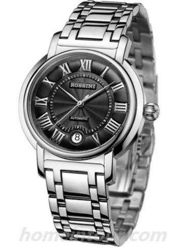 罗西尼5565W04B男表雅尊商务系列-银色表带/表径40.45mm