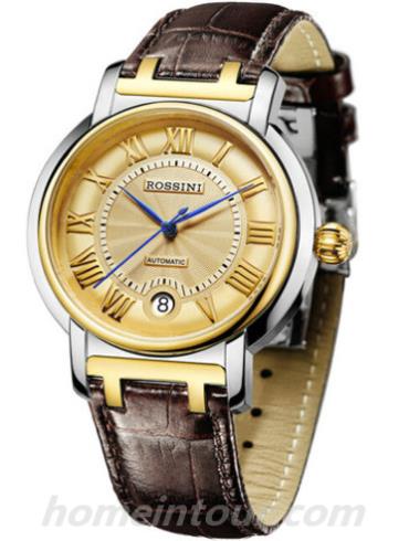 罗西尼5565T06C男表雅尊商务系列-棕色表带/表径18mm