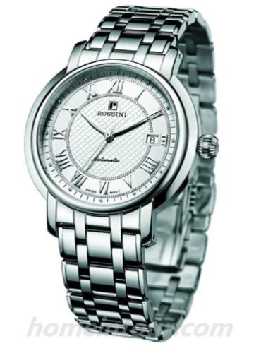 罗西尼SR5535W01A男表雅尊商务系列-银色表带/表径41mm