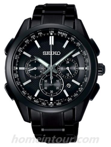 精工SAGA201男表Brightz系列-黑色表带/表径50mm x 43.6mm x 11.3mm