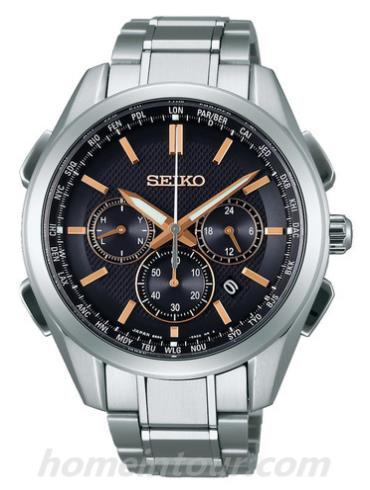 精工SAGA199男表Brightz系列-银色表带/表径50mm x  43.6mm x 11.3mm