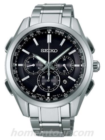 精工SAGA197男表Brightz系列-银色表带/表径50mm x  43.6mm x 11.3mm