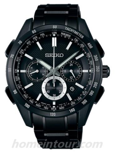 精工SAGA195男表Brightz系列-黑色表带/表径50mm x 43.6mm x 11.3mm