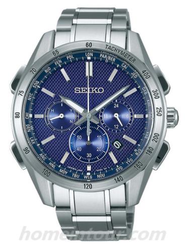 精工SAGA191男表Brightz系列-银色表带/表径50mm x 43.6mm x 11.3mm