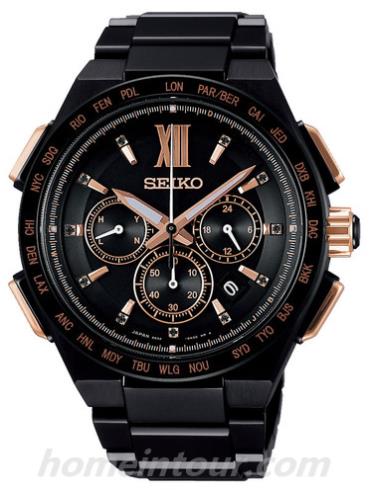 精工SAGA214男表Brightz系列-黑色表带/表径48.6mm x 42.3mm x11.4mm