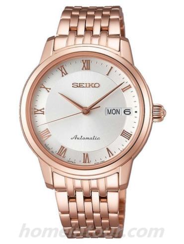 精工SRRY016女表Presage系列-玫瑰金色表带/表径40mm x 34.2mm x 11.1mm