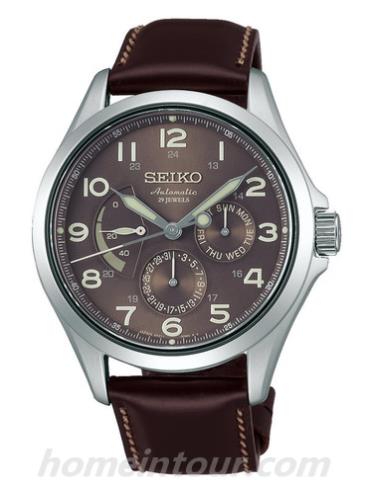 精工SARW019男表Presage系列-棕色表带/表径48.9mm x 40.5mm x 12.7mm