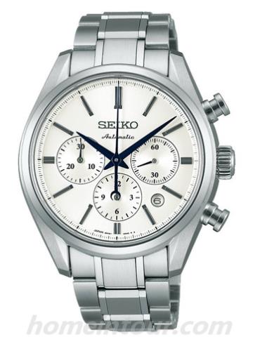 精工SARK005男表Presage系列-银色表带/表径47.3mm x 40.7mm x 14.9mm