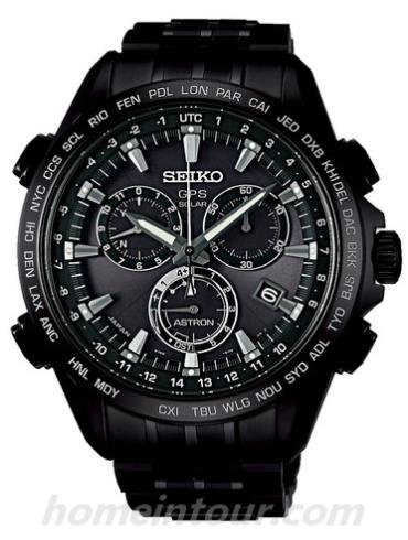 精工SBXB009男表Astron系列-黑色表带/表径54.4mm x 44.6mm x 13.3mm