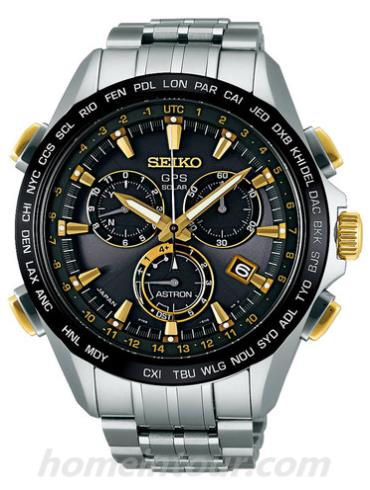 精工SBXB007男表Astron系列-银色表带/表径54.4mm x 44.6mm x 13.3mm