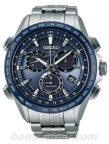 精工SBXB005男表Astron系列-银色表带/表径54.4mm x 44.6mm x 13.3mm